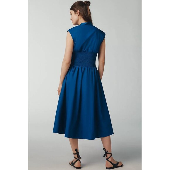 NWT Size XS -Anthropologie Tommie 100% Cotton Zip-Front Midi Dress (NWT US$ 178) - Picture 3 of 16